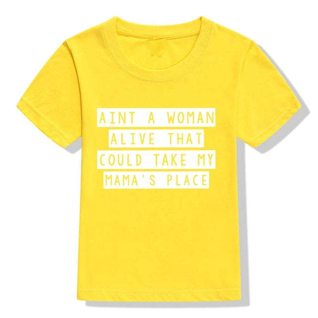 Boys Dear Mama Ain't A Woman Alive That Could Take My Mama's Place Print T-Shirt