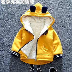 Boys Velvet Padded Hooded Jackets