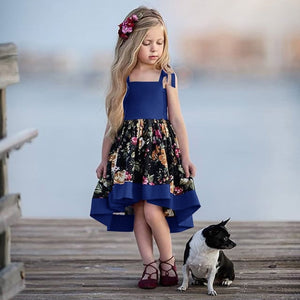 Girls Sleeveless Cotton Party Dress