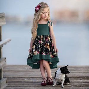 Girls Sleeveless Cotton Party Dress