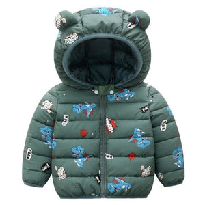 Unisex Hooded Cartoon Children Coats