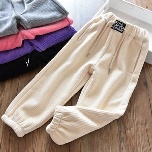 Girls Thicken Long Sweat Pants