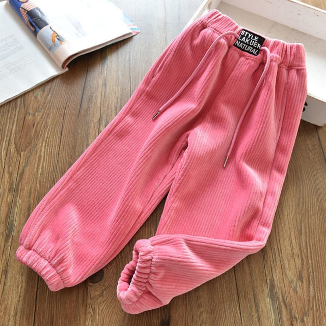 Girls Thicken Long Sweat Pants