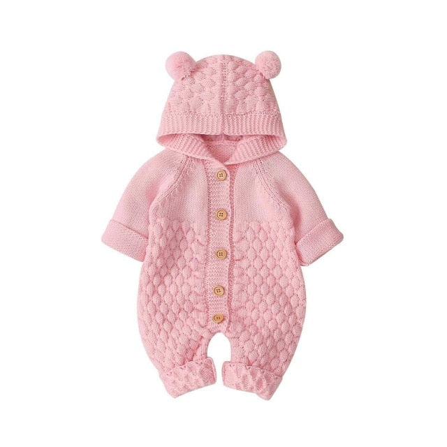 Unisex Knittted Hooded Rompers