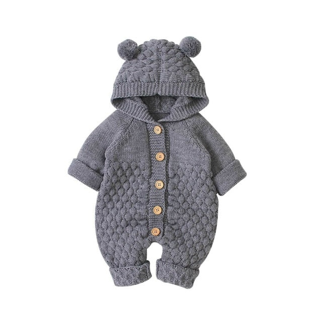 Unisex Knittted Hooded Rompers