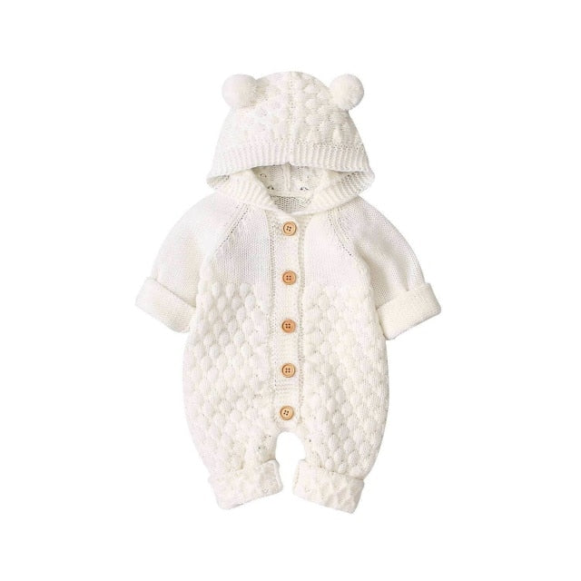 Unisex Knittted Hooded Rompers