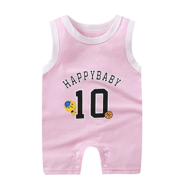 Neonatal Sports Sleeveless Rompers