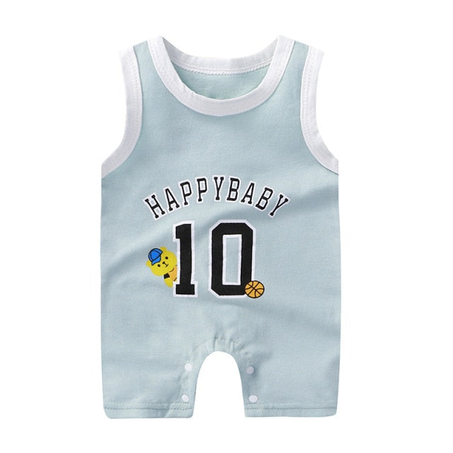 Neonatal Sports Sleeveless Rompers